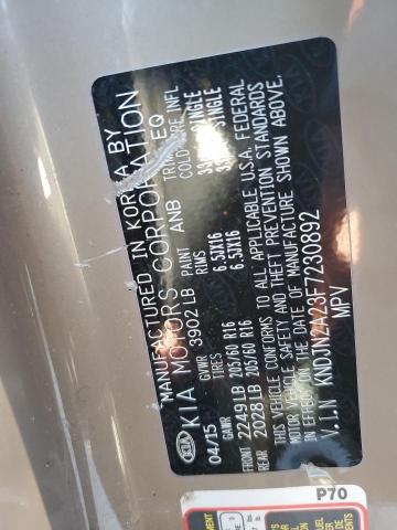 KNDJN2A23F7230892 - 2015 KIA SOUL TAN photo 12