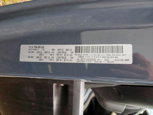 3C6TRVDG4KE520808 - 2019 RAM PROMASTER 2500 HIGH BLUE photo 10