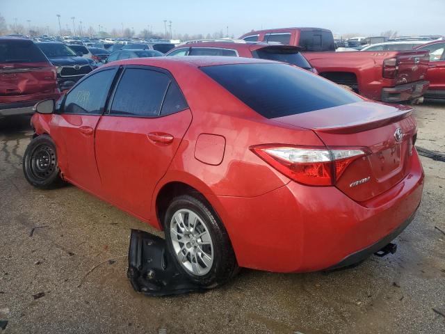 5YFBURHE4EP142334 - 2014 TOYOTA COROLLA L RED photo 2