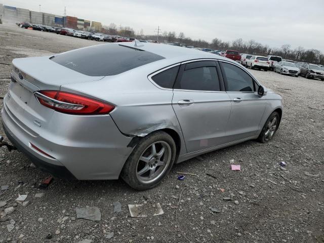 3FA6P0CDXKR138822 - 2019 FORD FUSION SEL SILVER photo 3