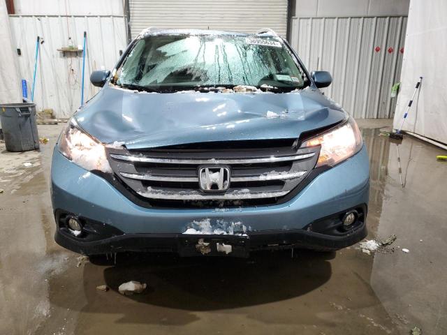 2HKRM4H77EH613943 - 2014 HONDA CR-V EXL BLUE photo 5