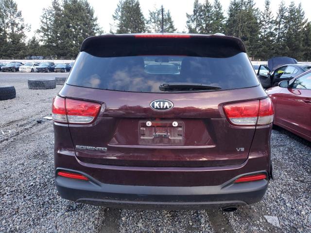 5XYPGDA51HG310756 - 2017 KIA SORENTO LX BURGUNDY photo 6