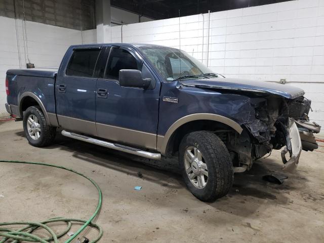 1FTPW14564KC77111 - 2004 FORD F150 SUPERCREW BLUE photo 4