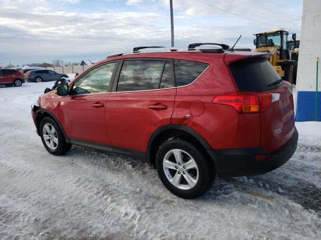 JTMRFREV5ED086484 - 2014 TOYOTA RAV4 XLE RED photo 2