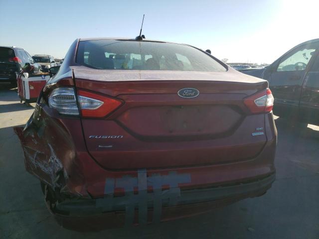 3FA6P0HD2ER176476 - 2014 FORD FUSION SE RED photo 6