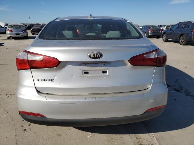 KNAFX4A68E5062611 - 2014 KIA FORTE LX SILVER photo 6