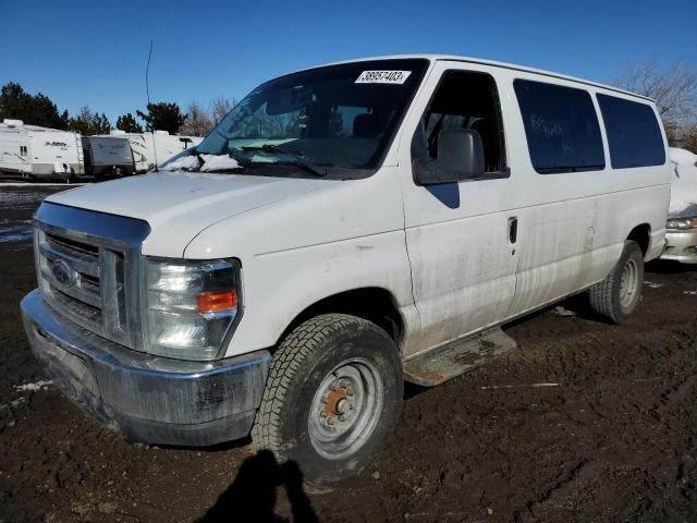 1FBNE3BL8EDA08416 - 2014 FORD ECONOLINE E350 SUPER DUTY WAGON WHITE photo 1