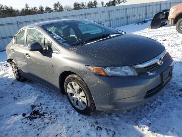 2HGFB2F55CH606673 - 2012 HONDA CIVIC LX GRAY photo 4