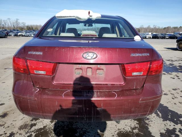 5NPET46C29H529021 - 2009 HYUNDAI SONATA GLS BURGUNDY photo 6