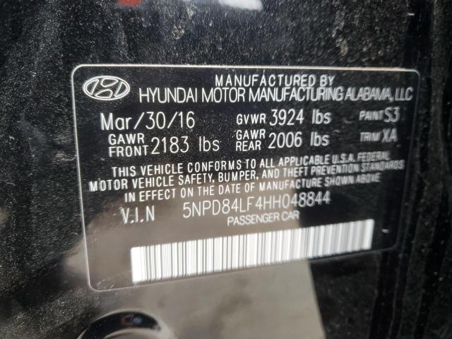 5NPD84LF4HH048844 - 2017 HYUNDAI ELANTRA SE BLACK photo 12