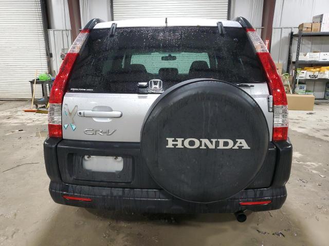 JHLRD77815C035543 - 2005 HONDA CR-V EX SILVER photo 6