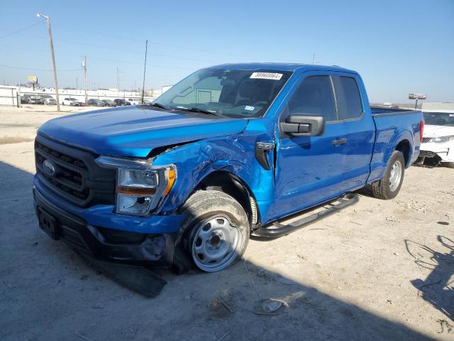 1FTEX1C55MKF00535 - 2021 FORD F150 SUPER CAB BLUE photo 1