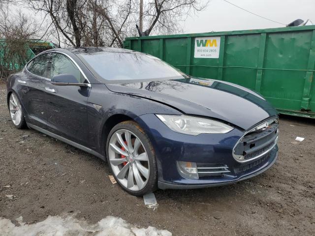 5YJSA1CG4DFP03726 - 2013 TESLA MODEL S Կապույտ լուսանկար 4