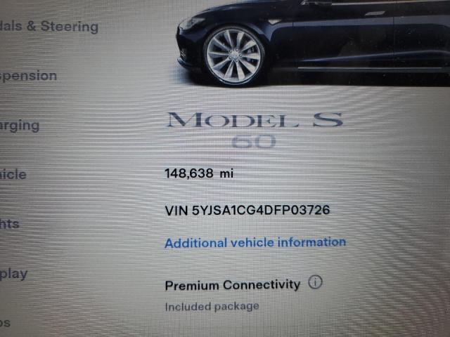 5YJSA1CG4DFP03726 - 2013 TESLA MODEL S Կապույտ լուսանկար 9