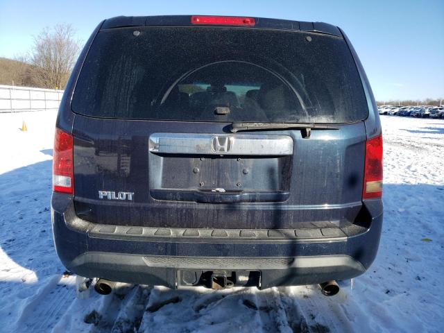 5FNYF3H5XCB039848 - 2012 HONDA PILOT EXL BLUE photo 6