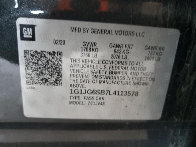 1G1JG6SB7L4113578 - 2020 CHEVROLET SONIC GRAY photo 13