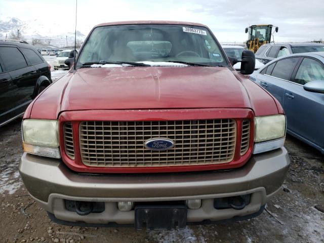 1FMNU44SX3EC24182 - 2003 FORD EXCURSION EDDIE BAUER RED photo 5