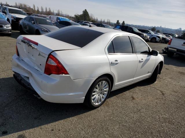 3FADP0L32CR294921 - 2012 FORD FUSION HYBRID WHITE photo 3