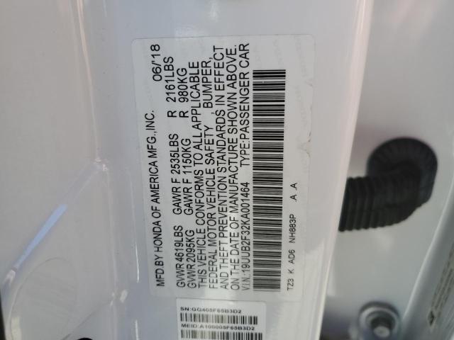 19UUB2F32KA001464 - 2019 ACURA TLX Ağ foto 13