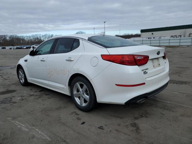 KNAGM4A76F5538278 - 2015 KIA OPTIMA LX WHITE photo 2