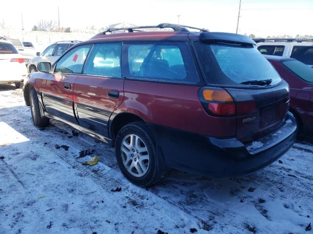 4S3BH675936601124 - 2003 SUBARU LEGACY OUTBACK AWP 勃艮第红 照片 2