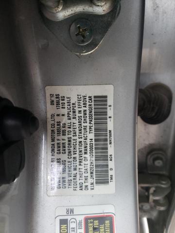 JHMZE2H71DS000314 - 2013 HONDA INSIGHT EX SILVER photo 13