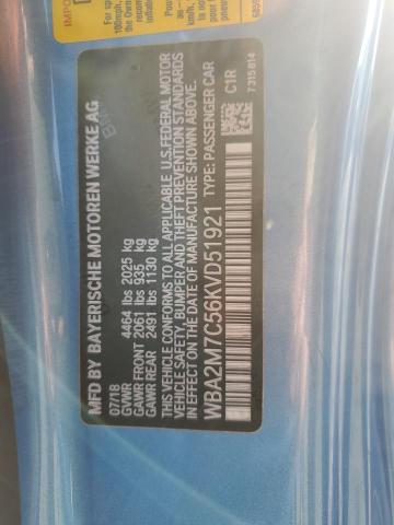 WBA2M7C56KVD51921 - 2019 BMW 230I BLUE photo 12