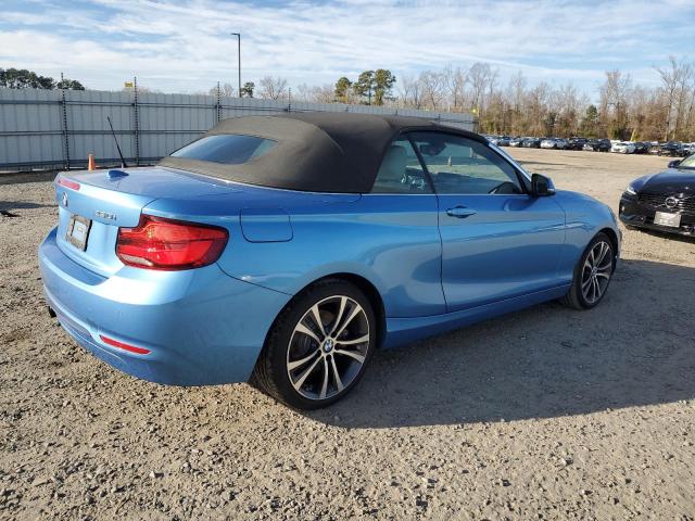 WBA2M7C56KVD51921 - 2019 BMW 230I BLUE photo 3