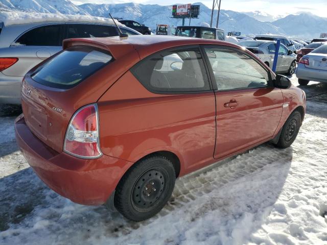 KMHCM36C09U137560 - 2009 HYUNDAI ACCENT GS ORANGE photo 3