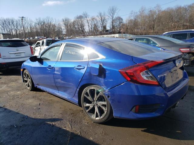 2HGFC2F88KH606477 - 2019 HONDA CIVIC SPORT BLUE photo 2