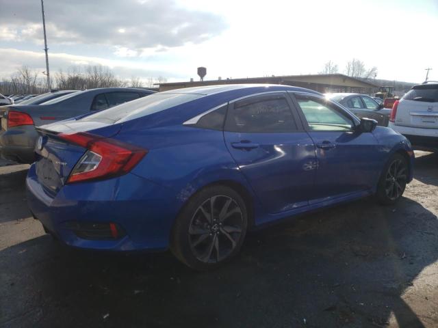 2HGFC2F88KH606477 - 2019 HONDA CIVIC SPORT BLUE photo 3