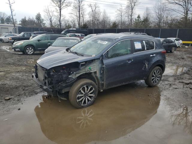 KNDPNCAC3K7625108 - 2019 KIA SPORTAGE EX BLUE photo 1