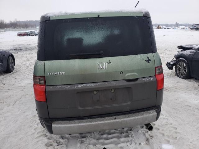 5J6YH28544L037719 - 2004 HONDA ELEMENT EX GREEN photo 6