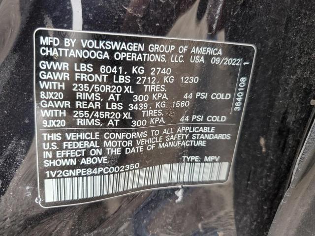 1V2GNPE84PC002350 - 2023 VOLKSWAGEN ID.4 PRO S შავი ფოტო 12