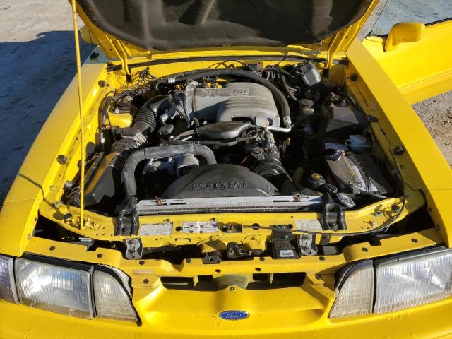 1FACP44EXPF195477 - 1993 FORD MUSTANG LX YELLOW photo 11