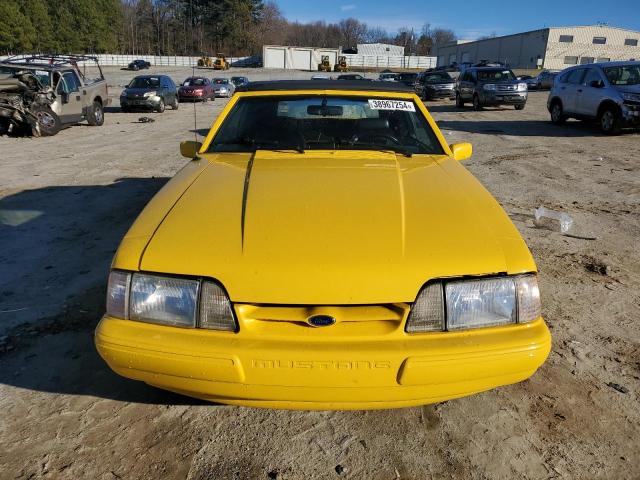 1FACP44EXPF195477 - 1993 FORD MUSTANG LX YELLOW photo 5