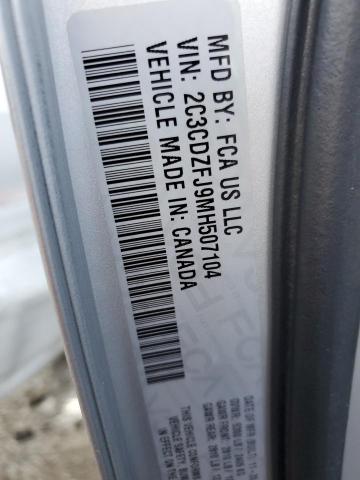 2C3CDZFJ9MH507104 - 2021 DODGE CHALLENGER R/T SCAT PACK SILVER photo 12