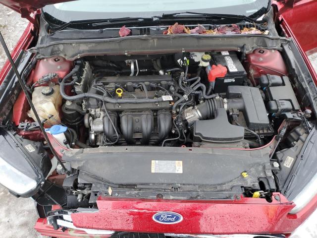 3FA6P0H72FR292241 - 2015 FORD FUSION SE RED photo 11