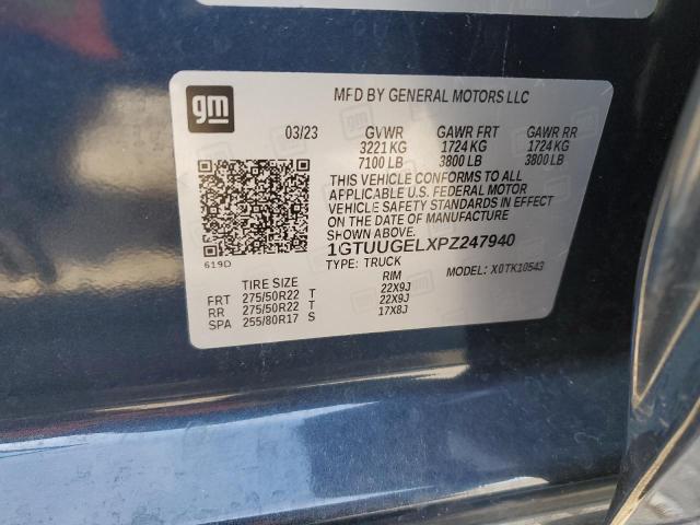 1GTUUGELXPZ247940 - 2023 GMC SIERRA K1500 DENALI BLUE photo 13