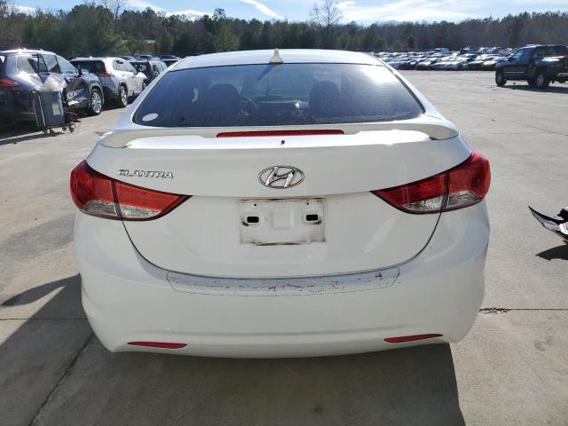 5NPDH4AE2DH283523 - 2013 HYUNDAI ELANTRA GLS WHITE photo 6