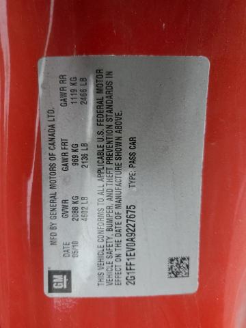 2G1FF1EV0A9227675 - 2010 CHEVROLET CAMARO LT RED photo 13