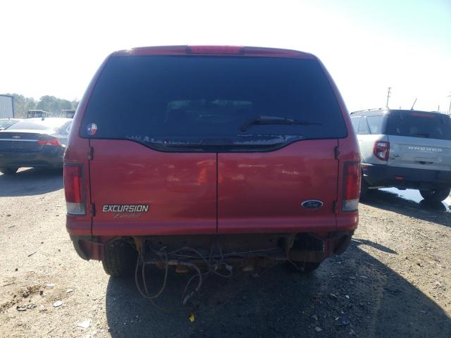 1FMSU43F32EA86295 - 2002 FORD EXCURSION LIMITED RED photo 6