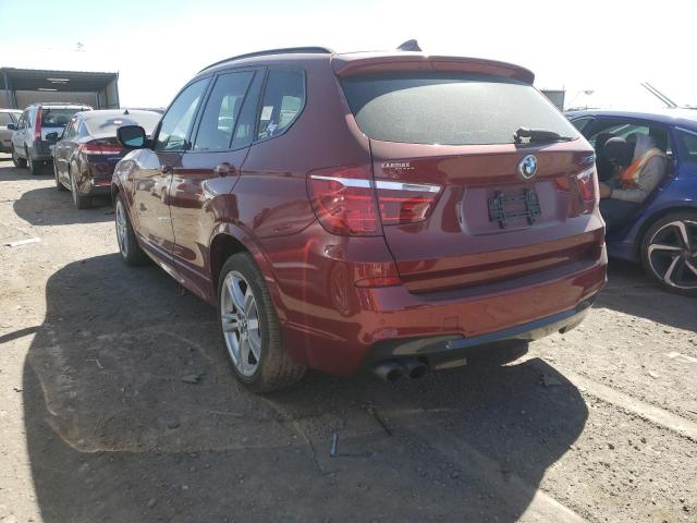 5UXWX9C56D0A13151 - 2013 BMW X3 XDRIVE28I RED photo 3