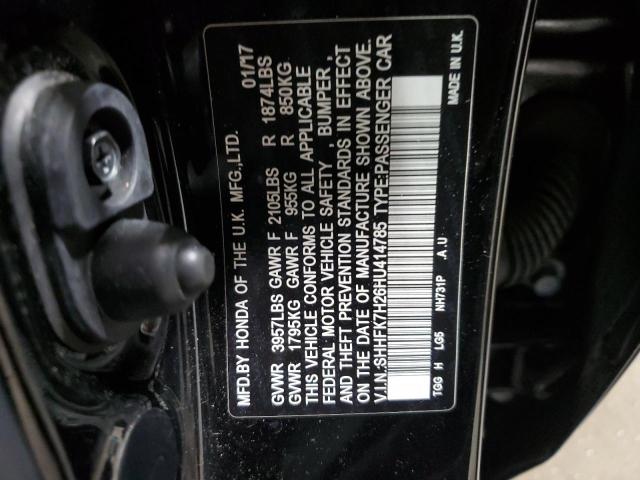 SHHFK7H26HU414785 - 2017 HONDA CIVIC LX BLACK photo 12