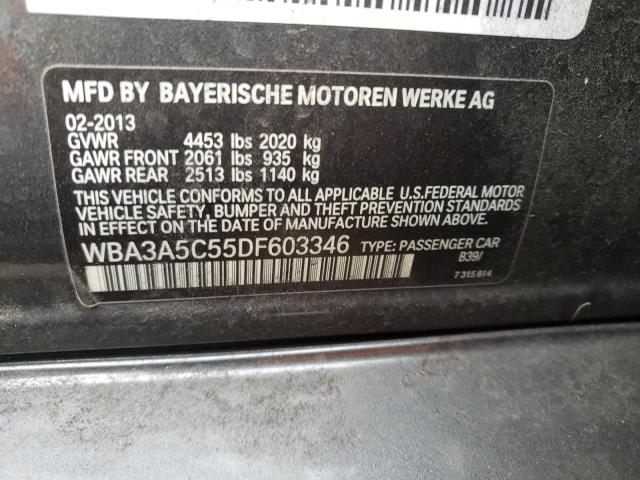 WBA3A5C55DF603346 - 2013 BMW 328 I GRAY photo 12