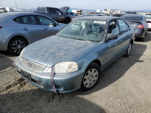 2HGEJ6618YH540386 - 2000 HONDA CIVIC BASE TEAL photo 1