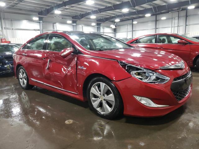 KMHEC4A49CA036446 - 2012 HYUNDAI SONATA HYBRID RED photo 4