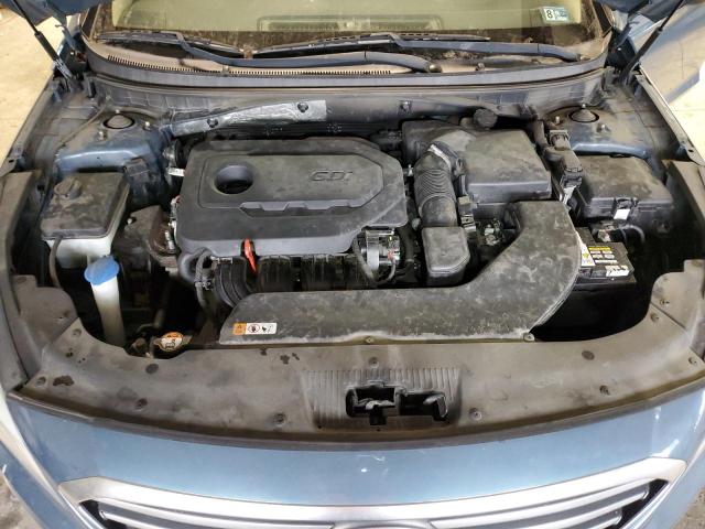 5NPE24AF9FH211266 - 2015 HYUNDAI SONATA SE BLUE photo 11