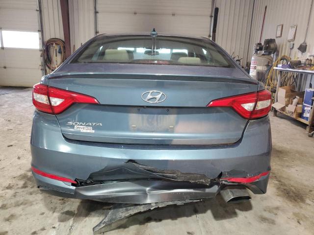 5NPE24AF9FH211266 - 2015 HYUNDAI SONATA SE BLUE photo 6