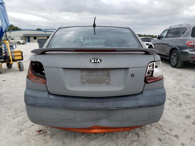 KNADE123376222682 - 2007 KIA RIO BASE GRAY photo 6